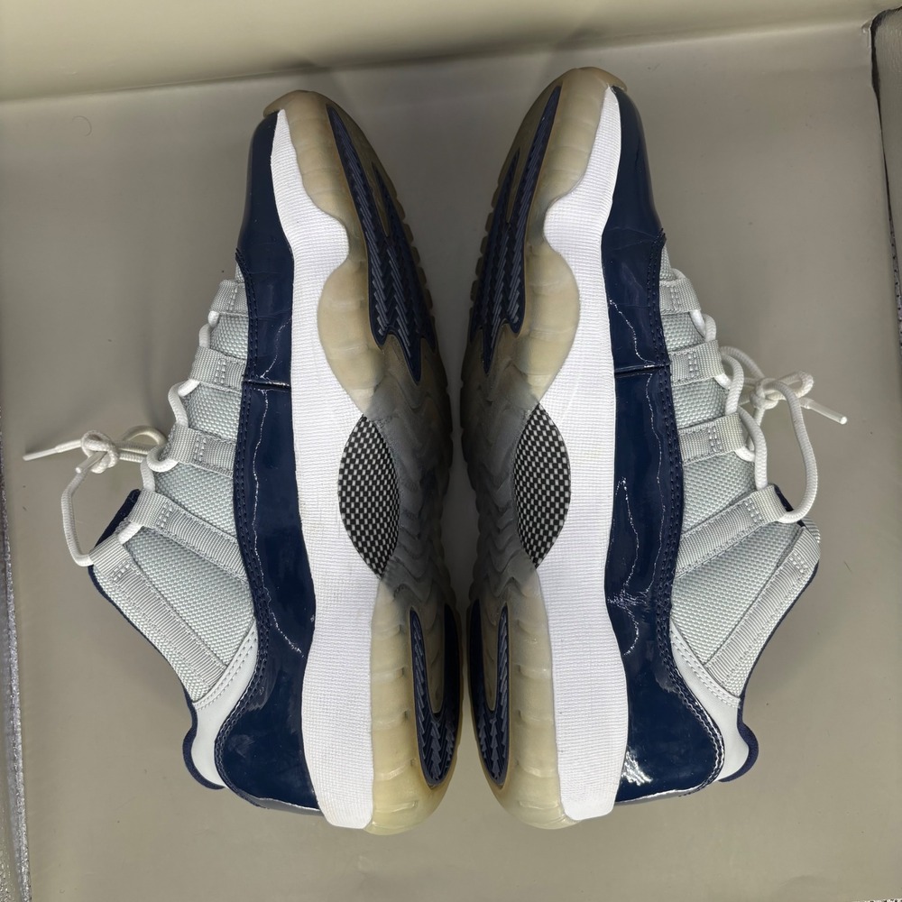 Air Jordan 11 Retro Low Georgetown Grey Mist Midnight Navy 528896-007 Mens 7Y - Picture 5 of 7